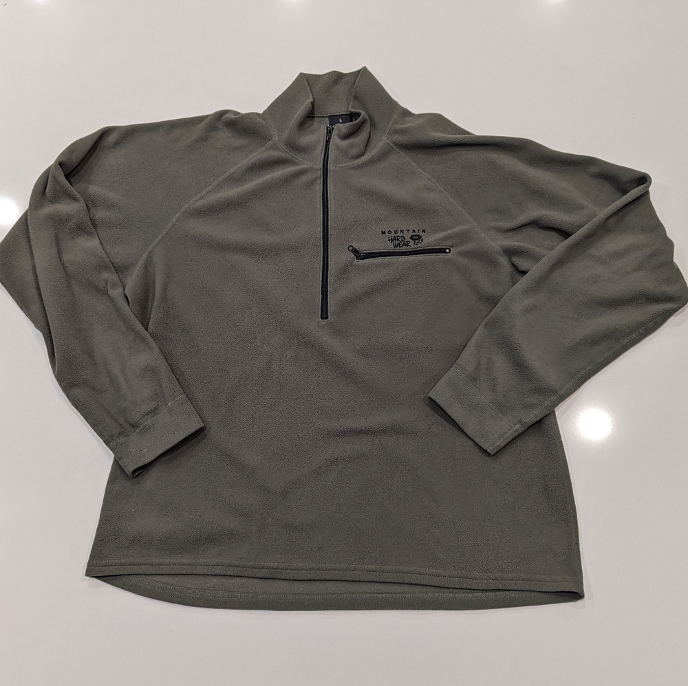 Mountain Hardwear Green 1/4 Zipper Jacket Sweatshirt Size Large